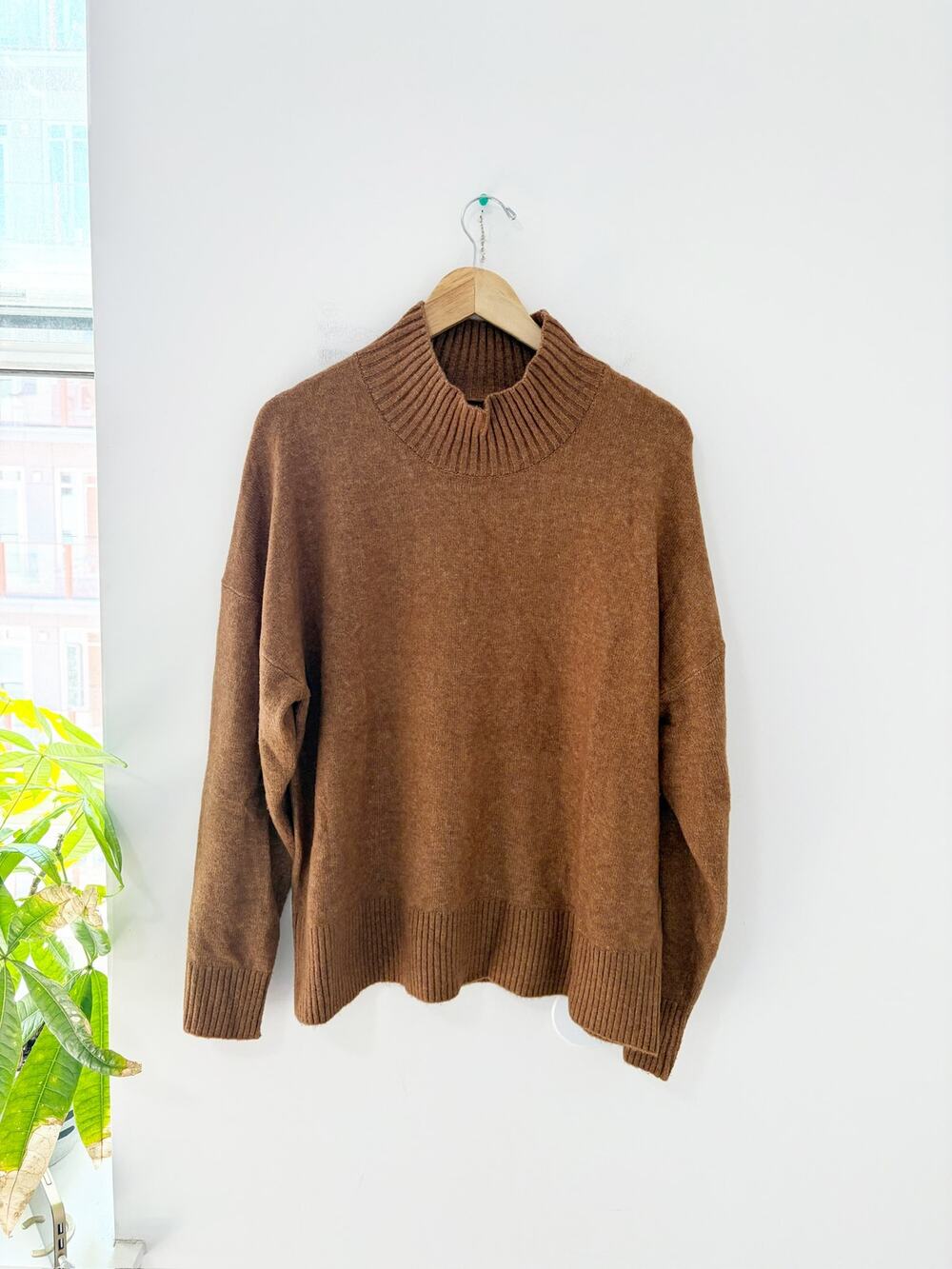 Loft Brown Mockneck Sweater Size XL